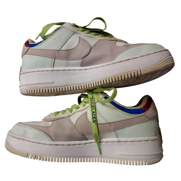 Nike x Off-White Air Force 1 Low Shadow Multicolor Sneakers Womens 9 CV8480-300 - Picture 16 of 16